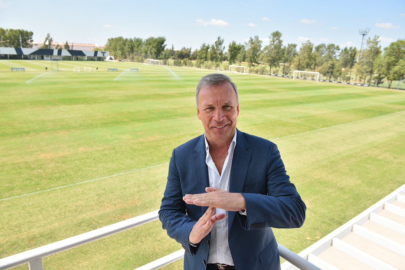 Andrés Fassi presidente de Talleres en el Predio de circunvalación. (José Gabriel Hernández / La Voz)