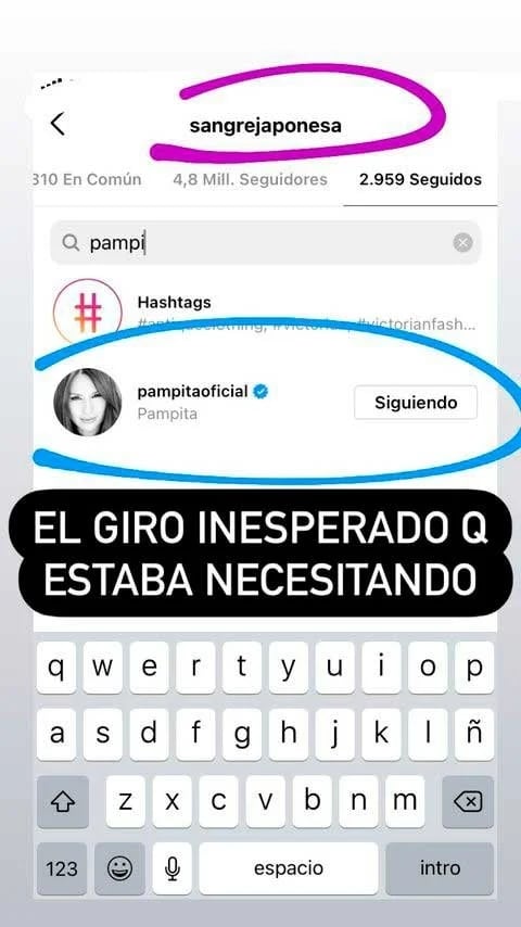 Pampita y China Suárez se siguieron en sus redes.