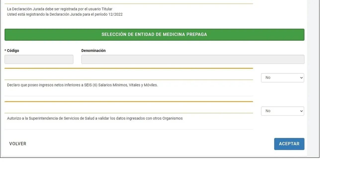 Así es el formulario que deberán llenar quienes quieran tener un menor aumento en la prepaga.