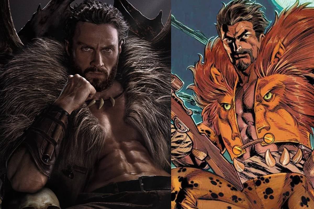 Kraven en la película y en los comics