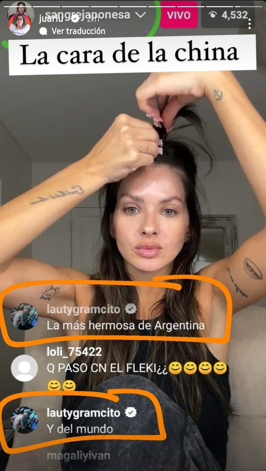 China Suárez le ignoró a Lauty Gram en un vivo