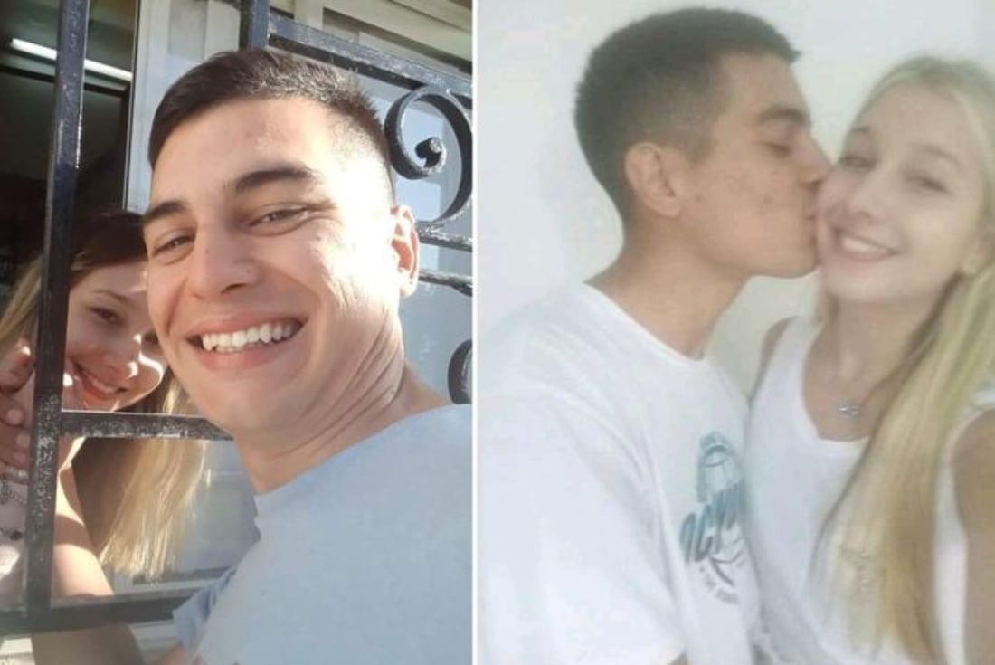 Matías Caudana y Nahir Galarza. El joven compartió un tierno posteo en redes sociales. (Facebook)