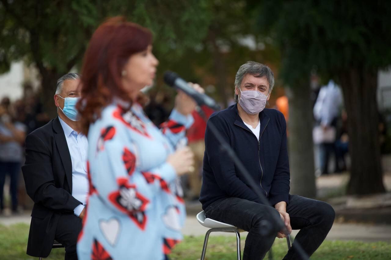 Cristina aprovechó el acto para criticar a Macri y le pidió al FMI mejorar tasas y plazos (Foto: Prensa CFK)