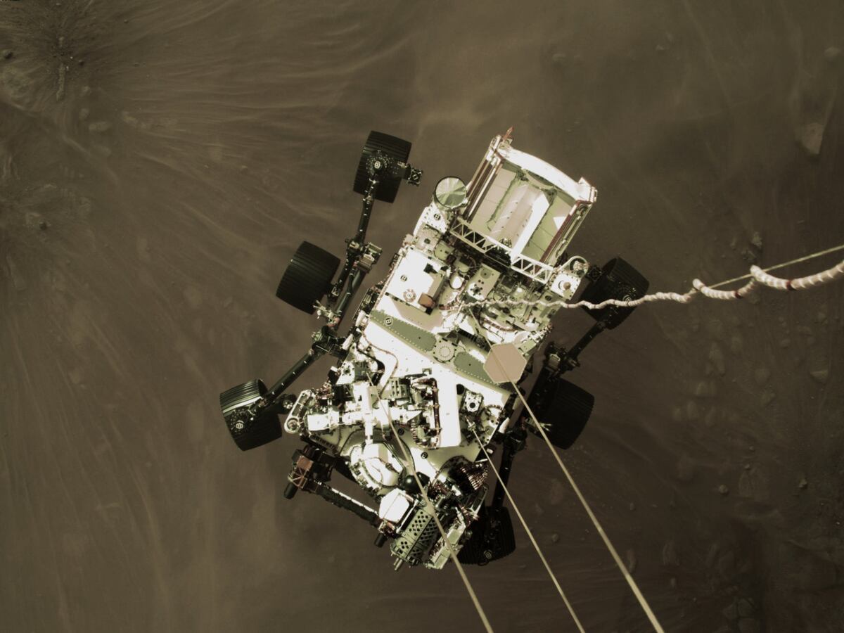 La NASA publicó imágenes de la llegada de Perseverance a Marte