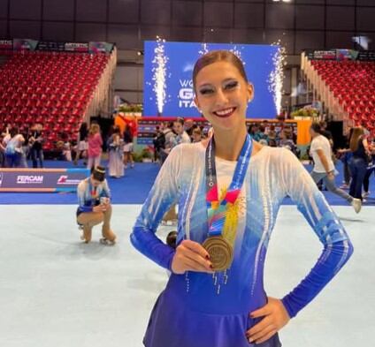 Mía Franco medalla de Bronce en el Mundial de Patín Artístico.