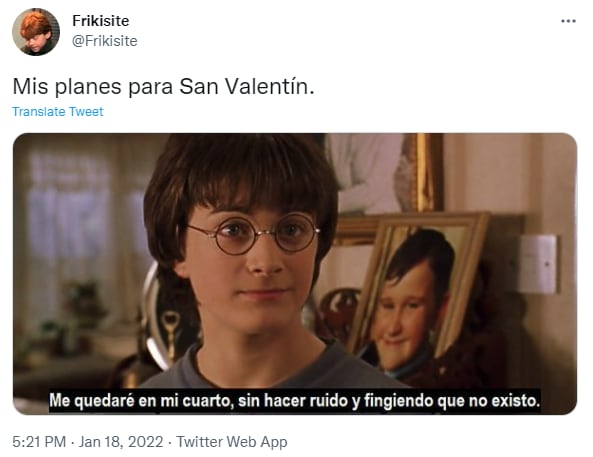 Tuit sobre San Valentín.