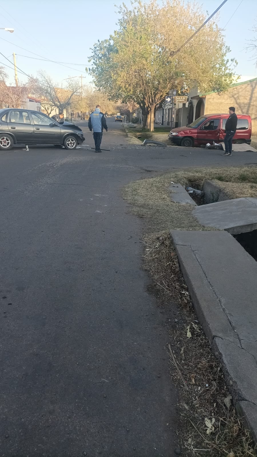 Triple choque en San Rafael. / Gentileza Ministerio de Seguridad.