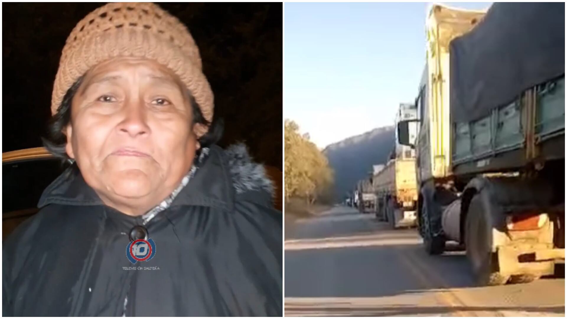 La mujer mayor que tuvo que caminar 4 horas por la ruta.