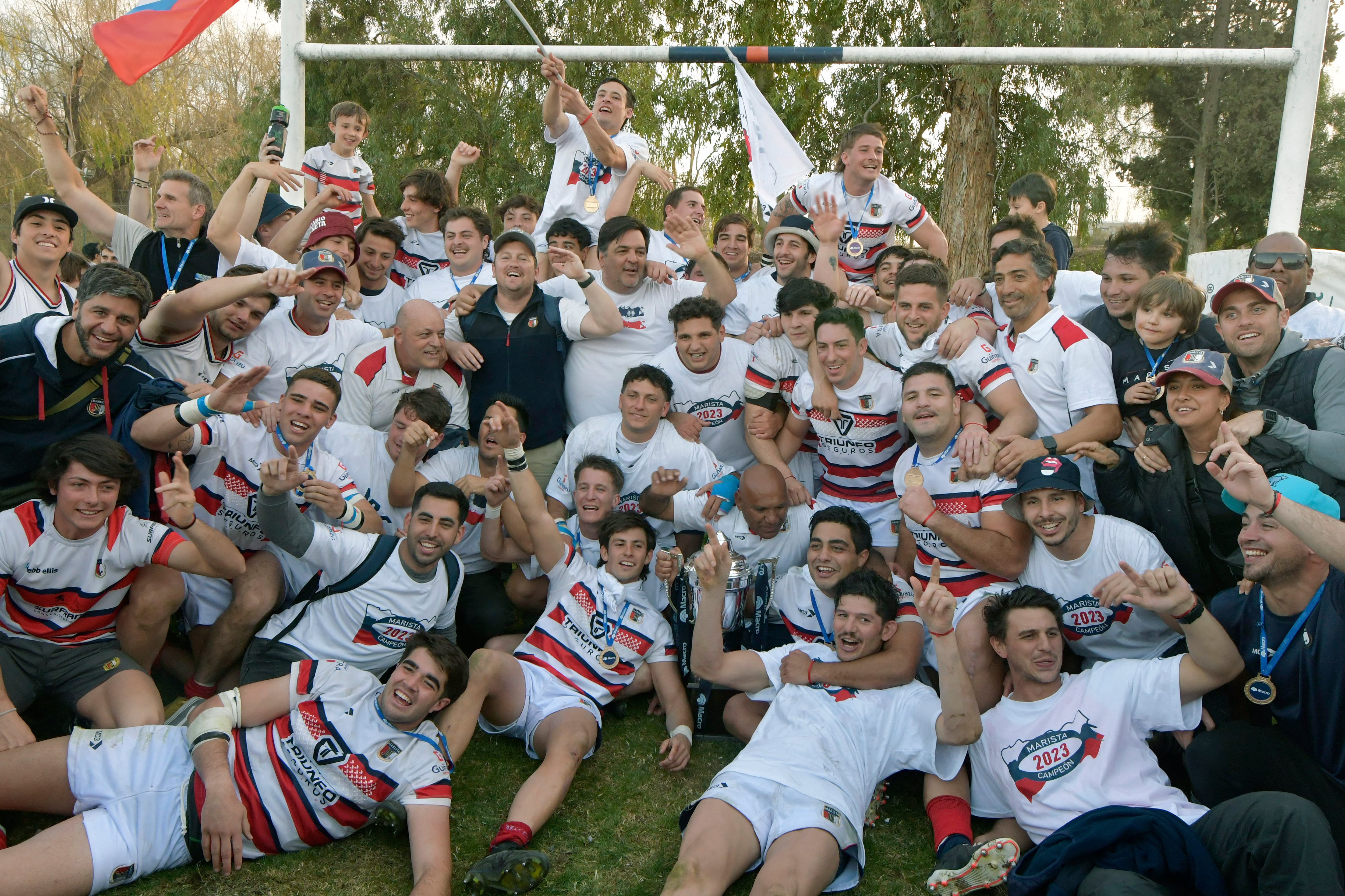 Marista Rugby Club volvió a gritar campeón en el Torneo Regional del Oeste. En esta oportunidad, superó de manera contundente a Liceo por 70-14. Foto: Orlando Pelichotti