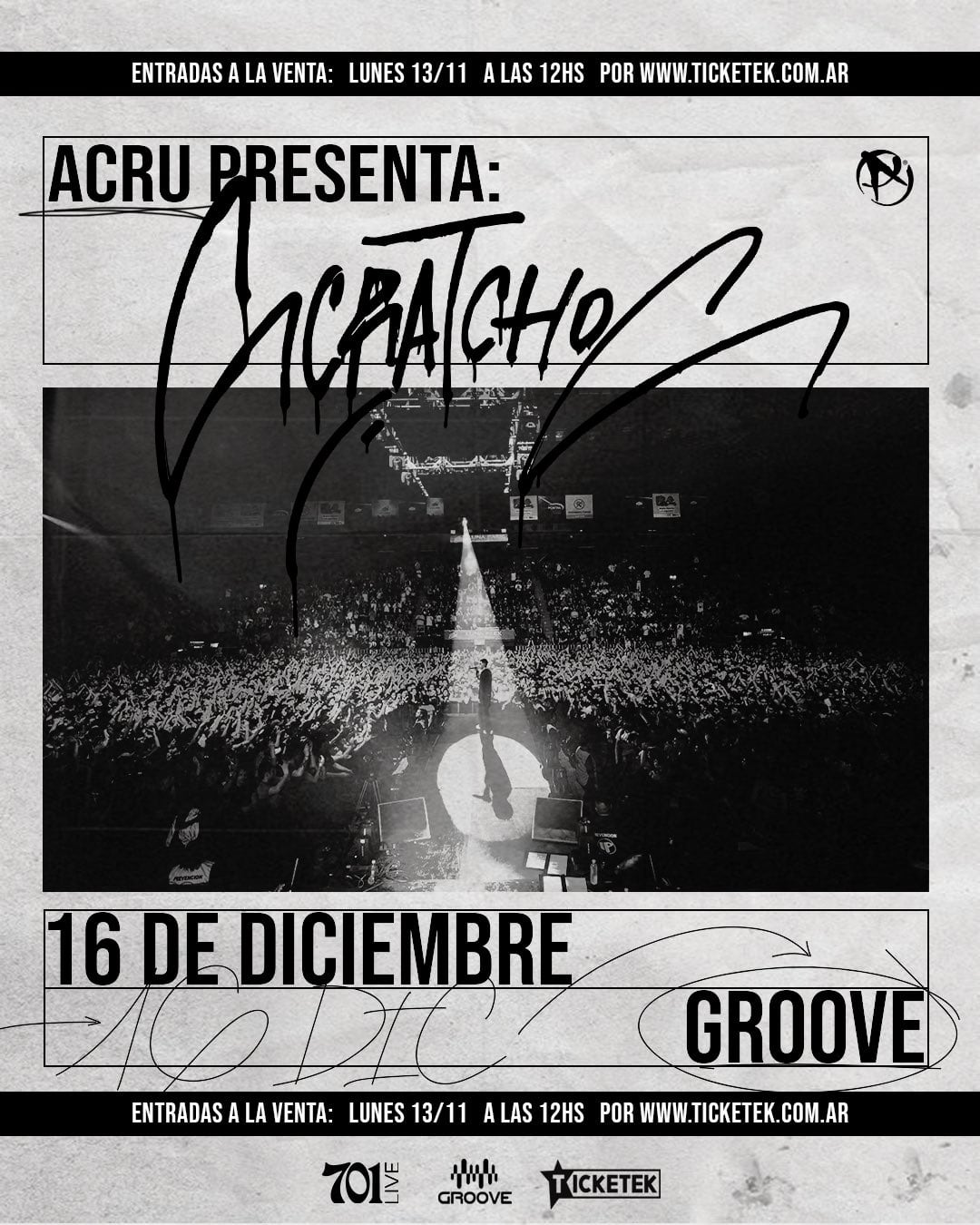 Acru presenta Scratchos en Groove, un show íntimo para cerrar el año: cuándo será y precios de entradas