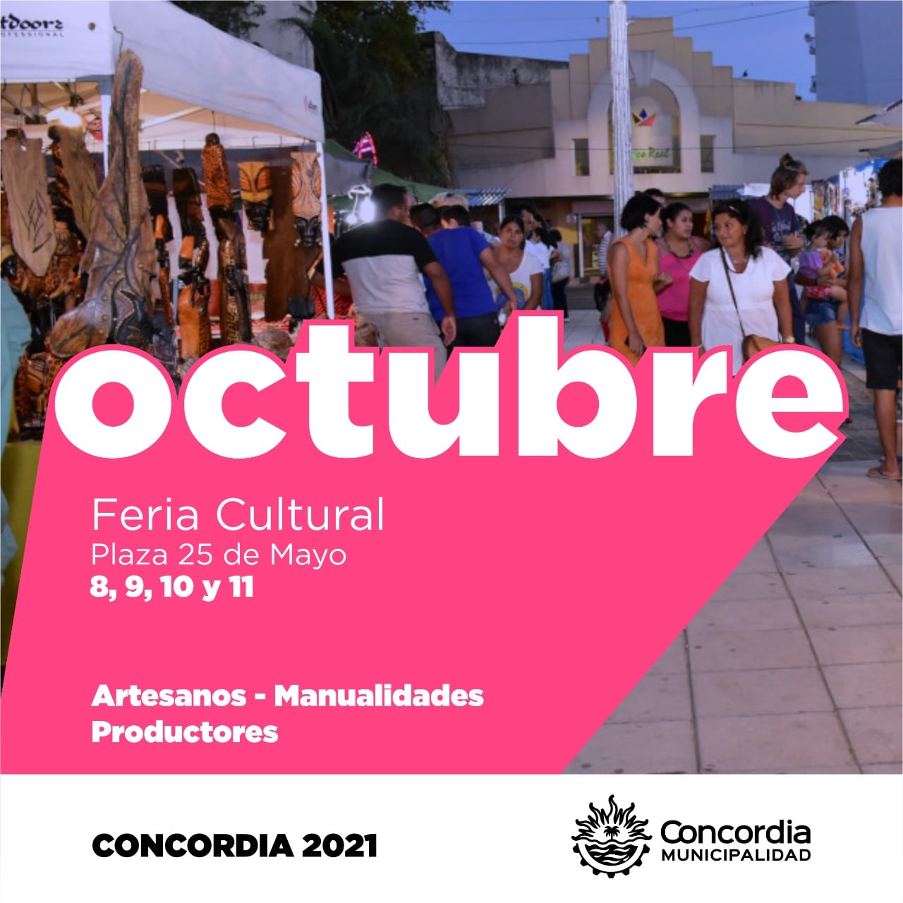 La feria cultural de octubre se desarrollará todo el fin de semana.