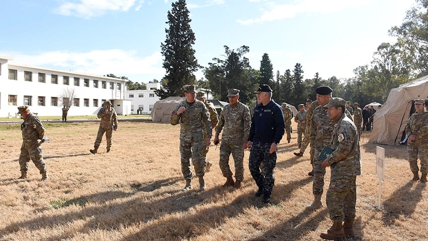 Realizan en Puerto Belgrano ejercicios de resguardo de la población ante desastres naturales