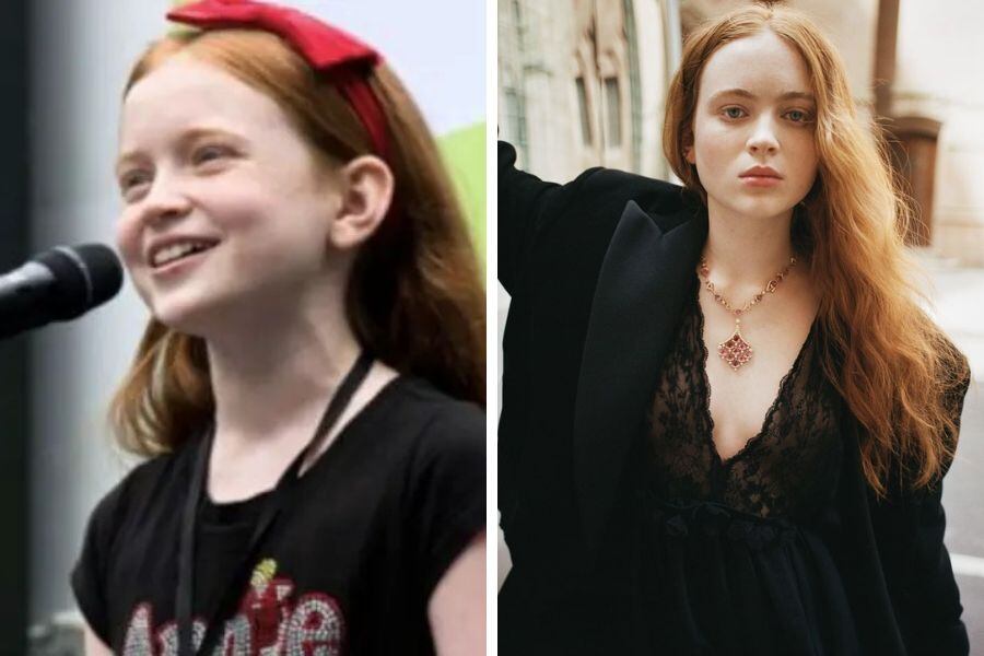 Sadie Sink a los 13 y en la actualidad