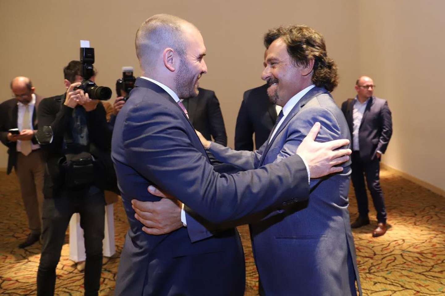 Martín Guzmán con el gobernador de Salta, Gustavo Sáenz