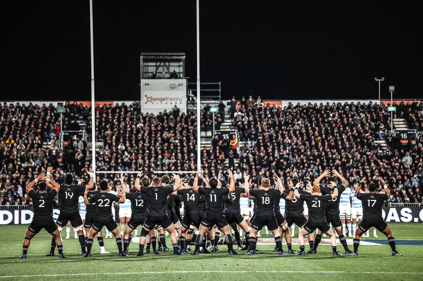 El Haka, antes del Nueva Zelanda-Argentina de este sábado. (Foto: Prensa All Blacks)