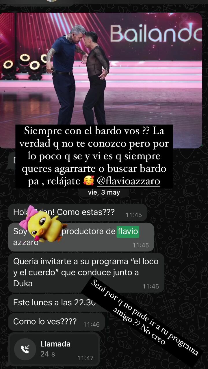 Brian Sarmiento respondió a las críticas de Flavio Azzaro.