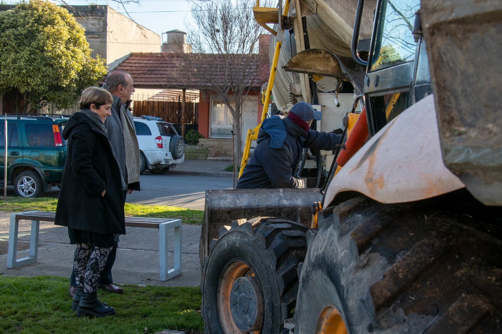 El intendente Carlos Sánchez recorrió diferentes obras que se ejecutan en Tres Arroyos