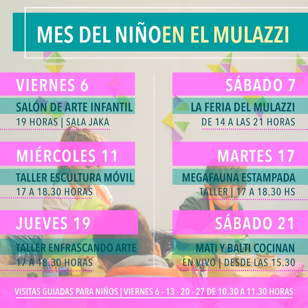 muestras de agosto en el Museo Mulazzi