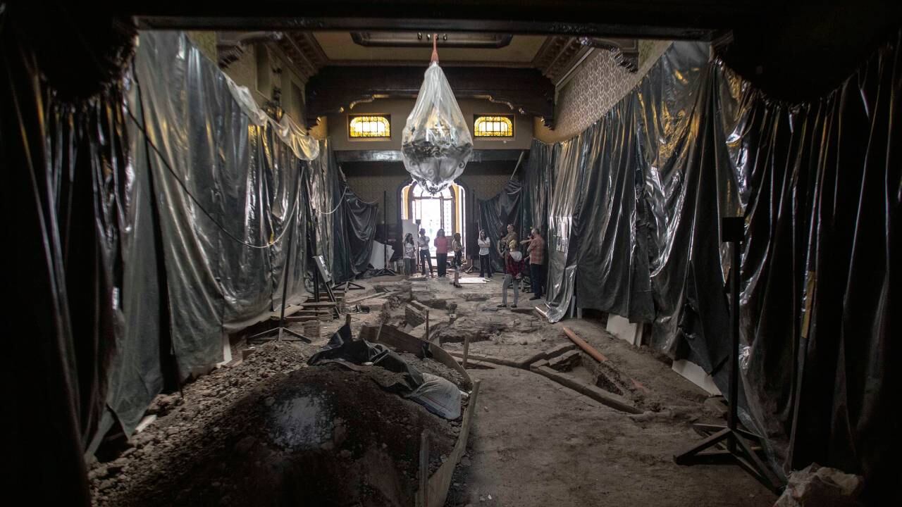 Hallan restos históricos de la ciudad bajo el Museo Estevez. (Municipalidad de Rosario)