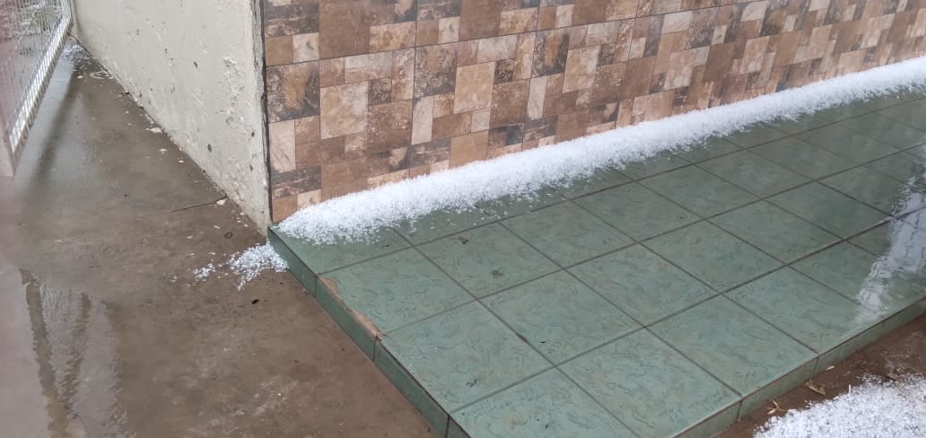 En Egusquiza también cayó granizo