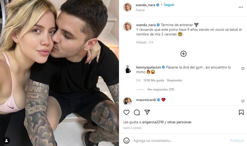 Wanda Nara y un tierno posteo a Mauro Icardi