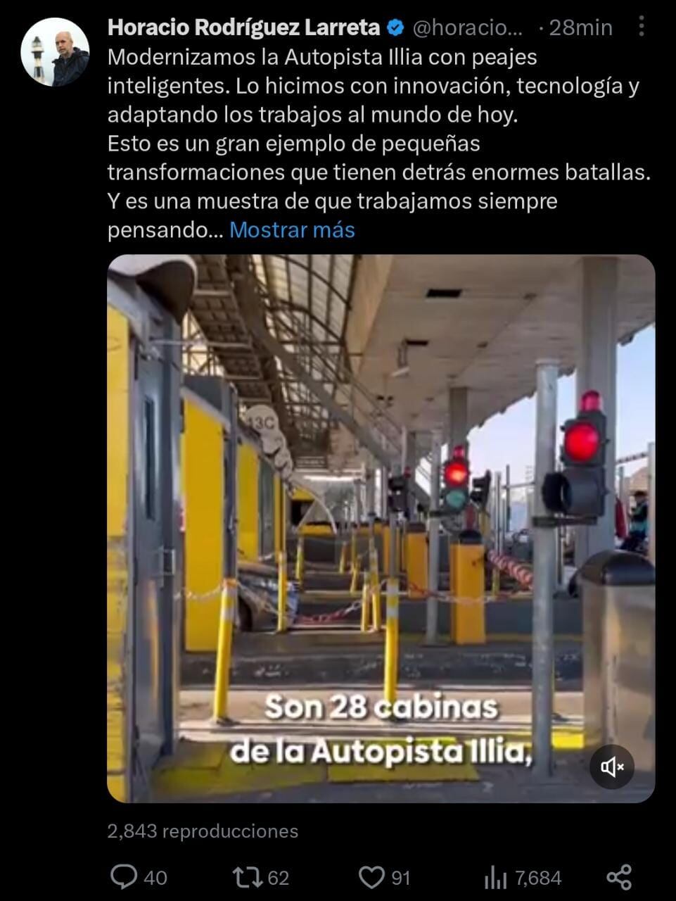 Horacio Rodríguez Larreta inauguró la Autopista Illia y, en defensa de Patricia Bullrich, apuntó contra la vicepresidenta.