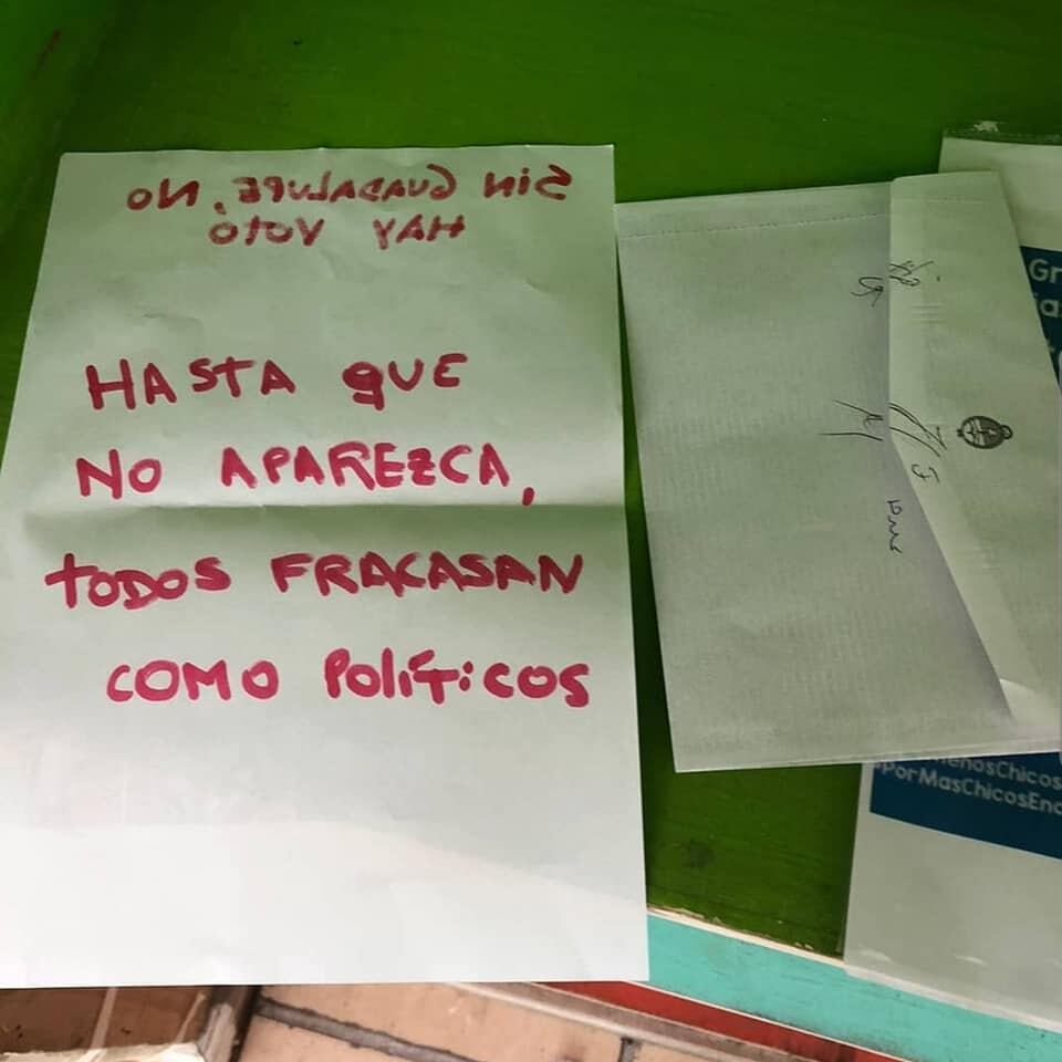 Reclamo por Guadalupe Lucero. Elecciones