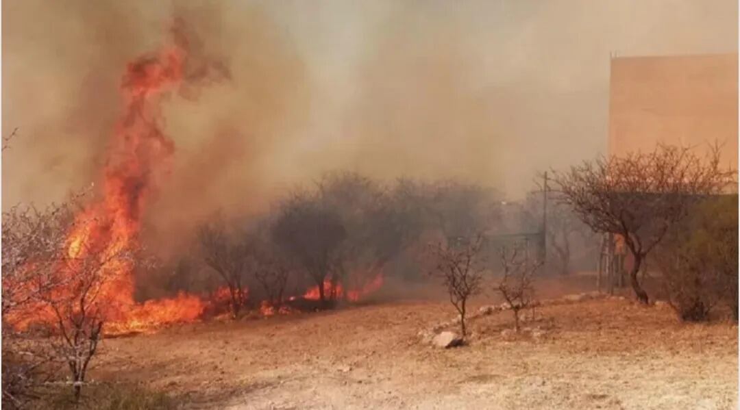 Incendio en El Durazno.