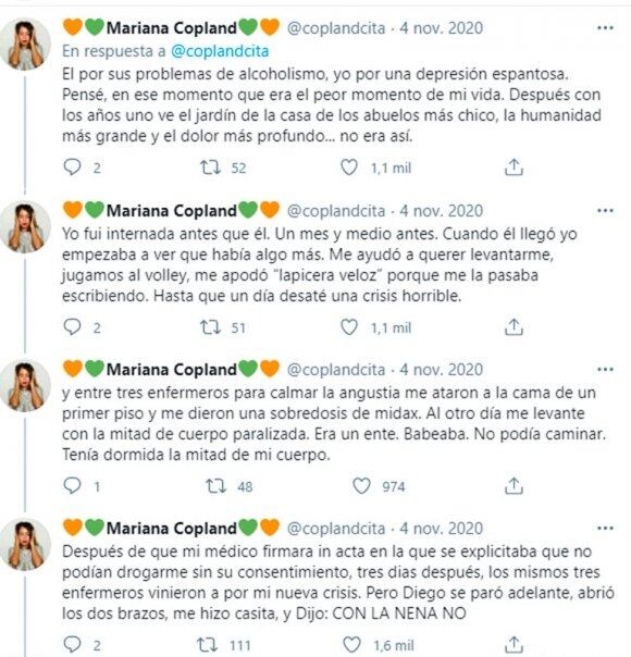 El hilo de Twitter que creó la joven.