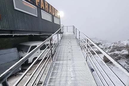 Sierras de Córdoba. Nieve en las Altas Cumbres (Foto de Instagram Parador Giulio Cesare).