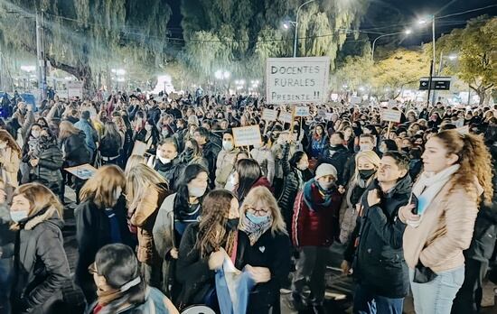 Movilización docente en San Luis