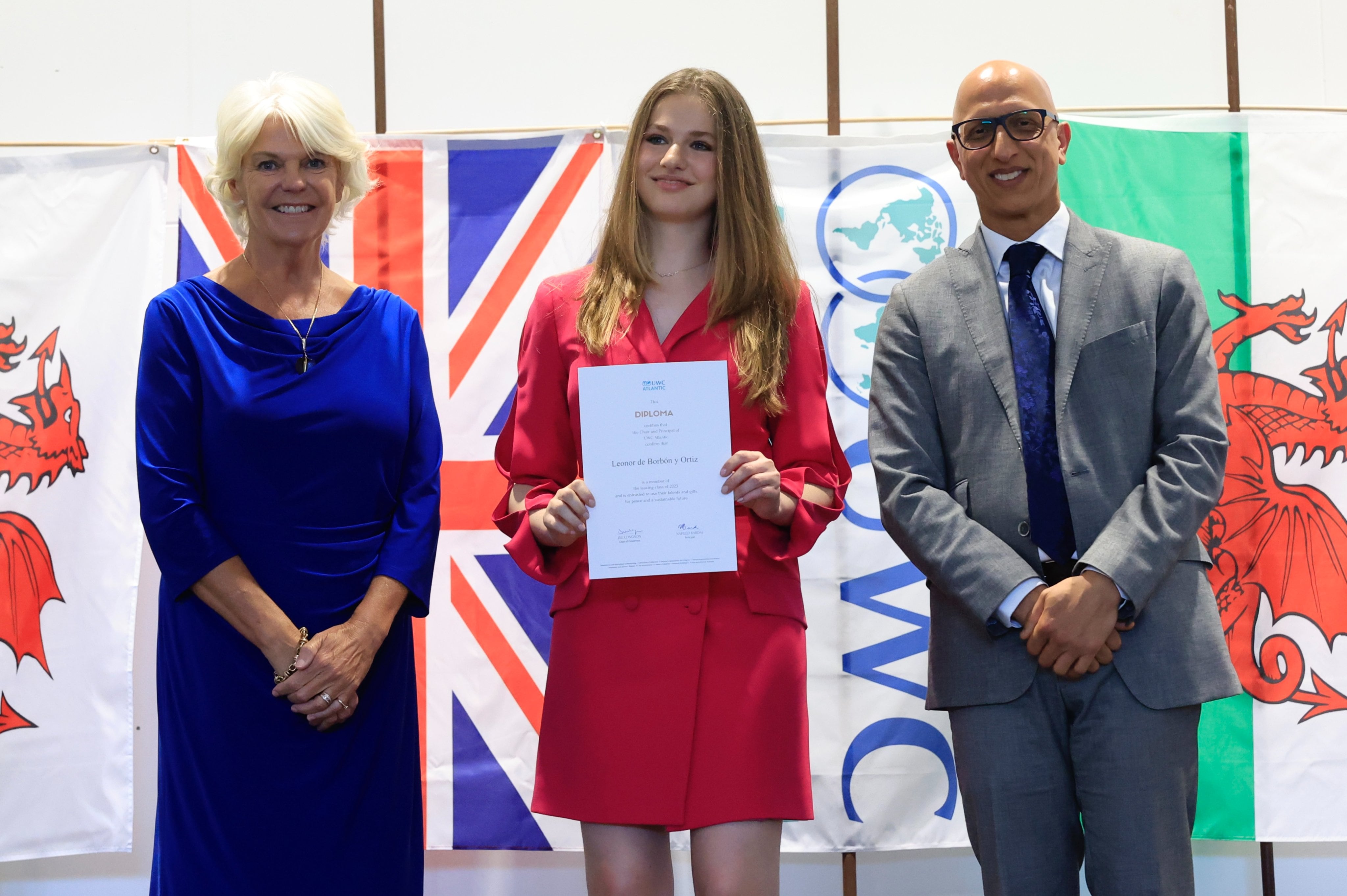 La Princesa Leonor en su acto de graduación.