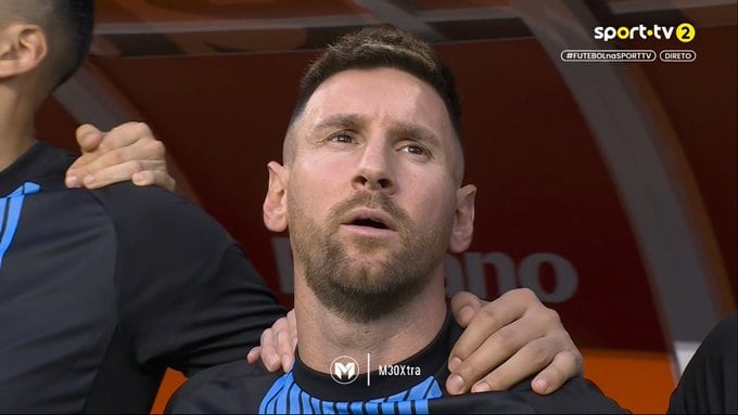 Messi, en la previa del partido ante Perú. (X: Messi Xtra / @M30Xtra)