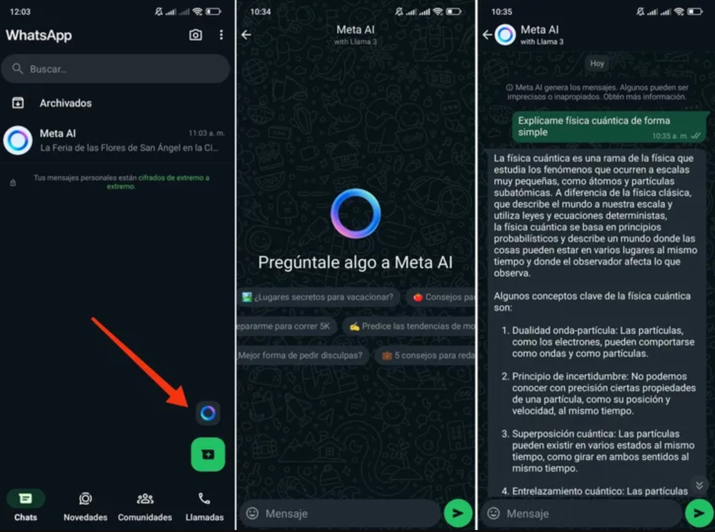 Meta AI ya le figura a varios usuarios de Messenger y de WhatsApp.