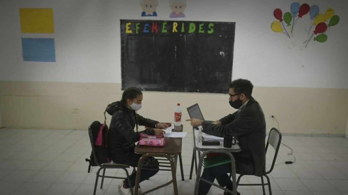 Algunos chicos ya volvieron a las clases presenciales en Mendoza