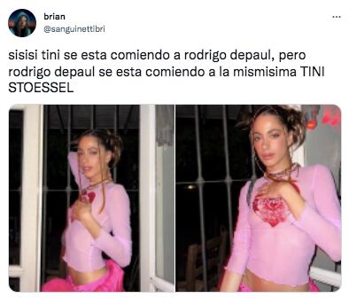 Los mejores memes por las fotos de Tini Stoessel con Rodrigo De Paul.