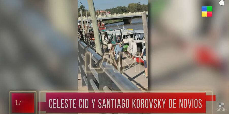 Celeste Cid y Santiago Korovsky bajo los rumores de estar en pareja. (Foto: captura Lam)