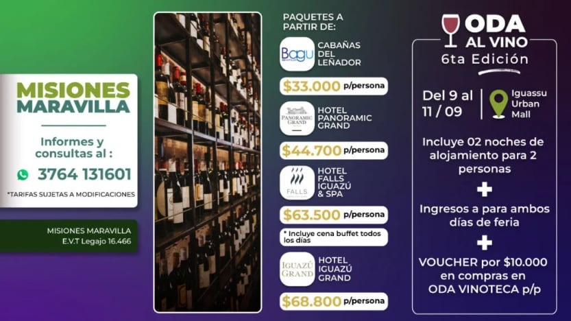 Gozá de una experiencia única y maravillosa con “Oda al Vino” de Misiones Maravilla EVT.