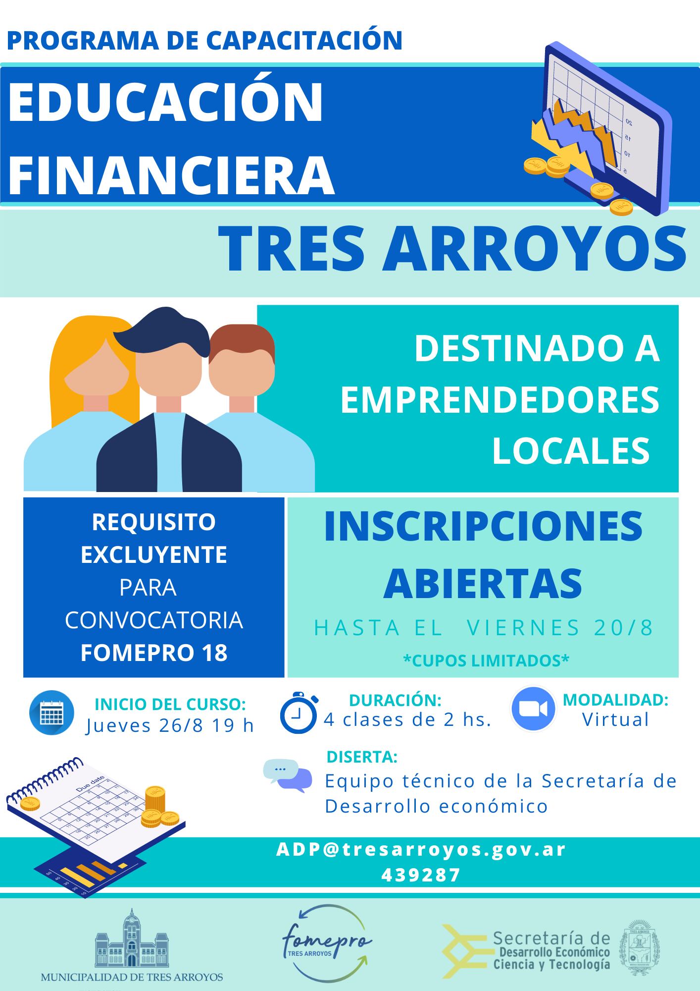 Abierta la inscripción para el "Curso básico de Educación Financiera para Emprendedores”