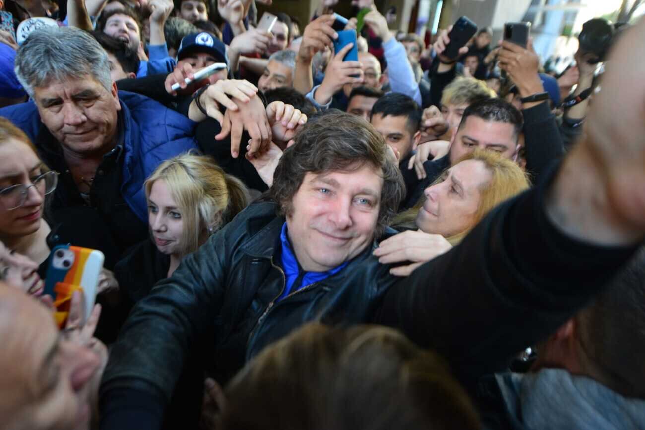 Milei durante su visita en Córdoba. (Javier Ferreyra / La Voz)