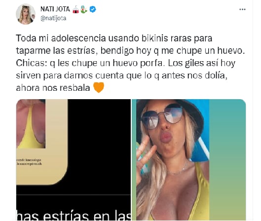 Nati Jota y una respuesta que se hizo viral