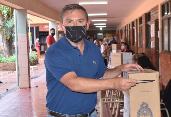 PASO 2021 en Misiones | Carlos Sartori, intendente de Campo Grande, emitió su voto.