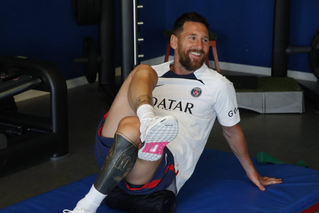 Messi se sumó a los entrenamientos del París (PSG)