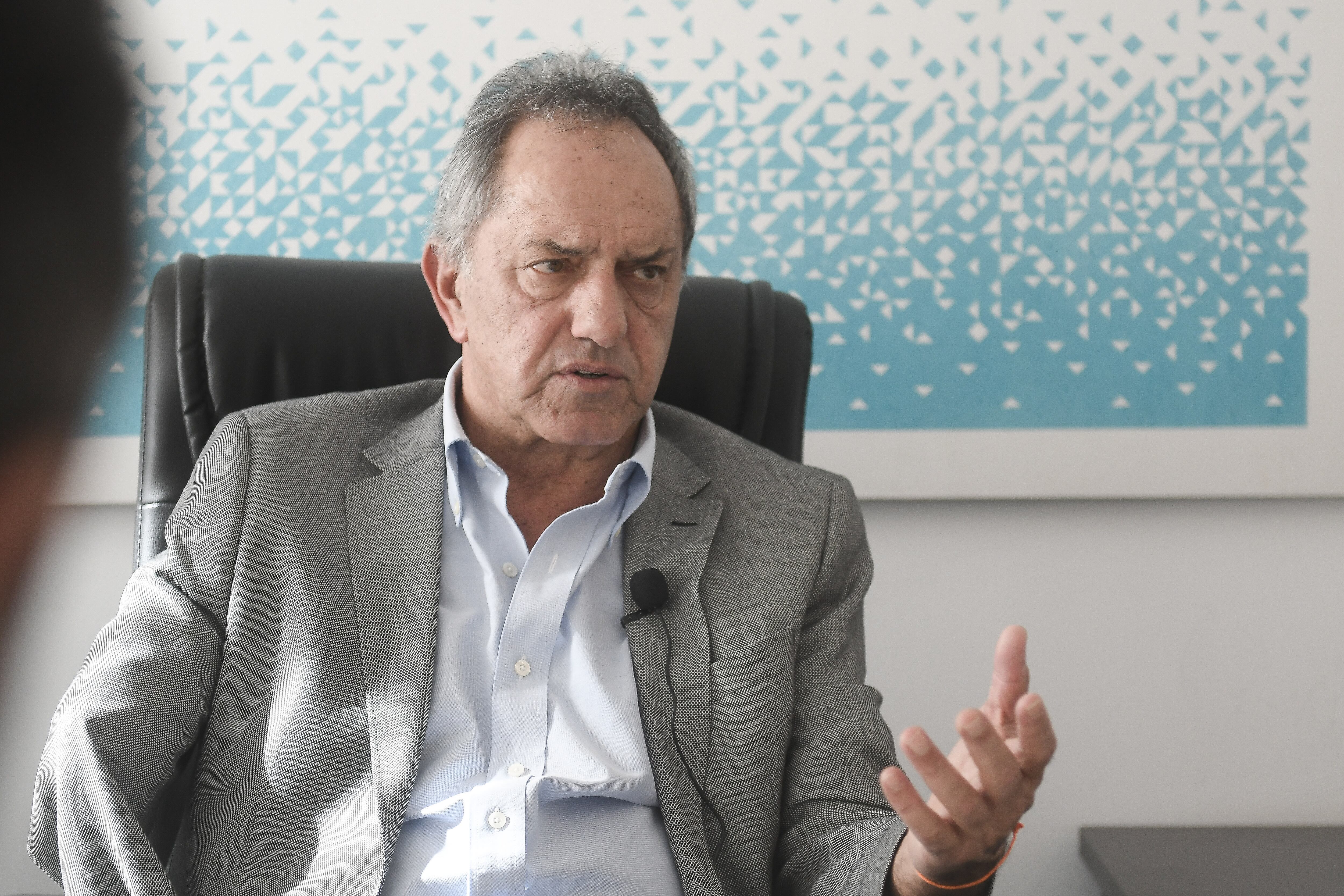 Daniel Scioli explicó su postura respecto de la economía argentina. Foto: Federico López Claro.