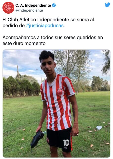 El pedido de Justicia por Lucas de los clubes del fútbol argentino.