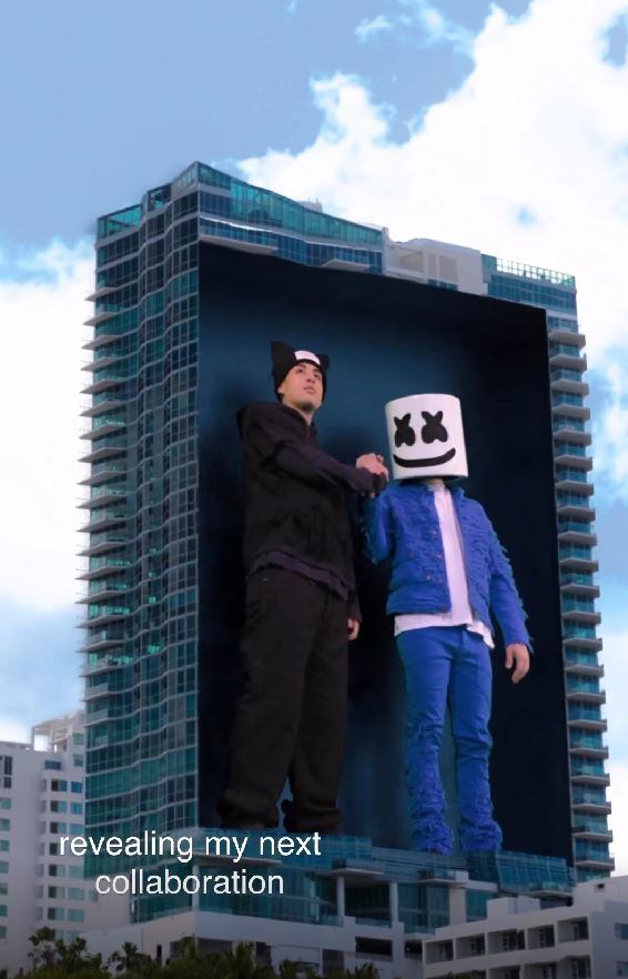 Tiago PZK  junto a Marshmello