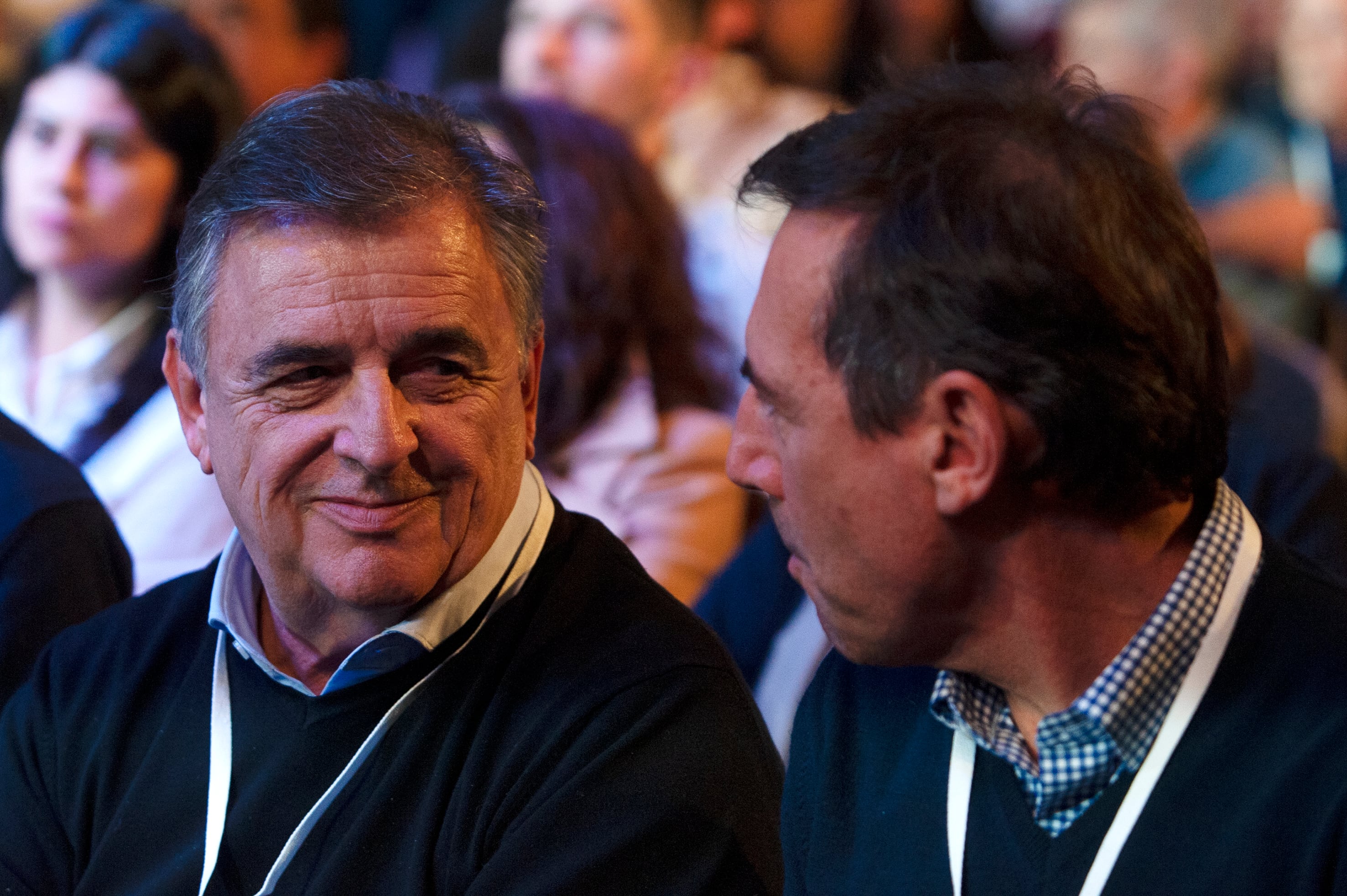 Los jefes de los bloques de diputados y senadores de la UCR, Mario Negri y Lui Naidenoff. Foto: Clarín.