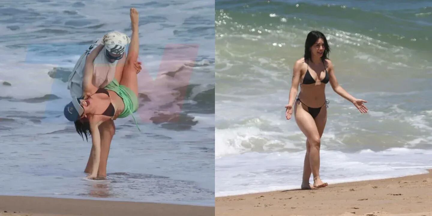 Lali Espósito a los besos en la playa de Punta Del Este: así se burló de los paparazzis