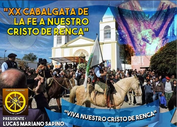 Cabalgata de la fe al Cristo de Renca, en San Luis.