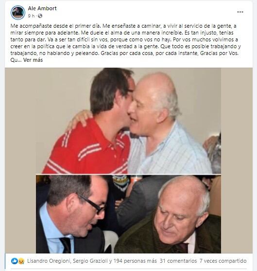 Alejandro Ambort despidió a Miguel Lifschitz